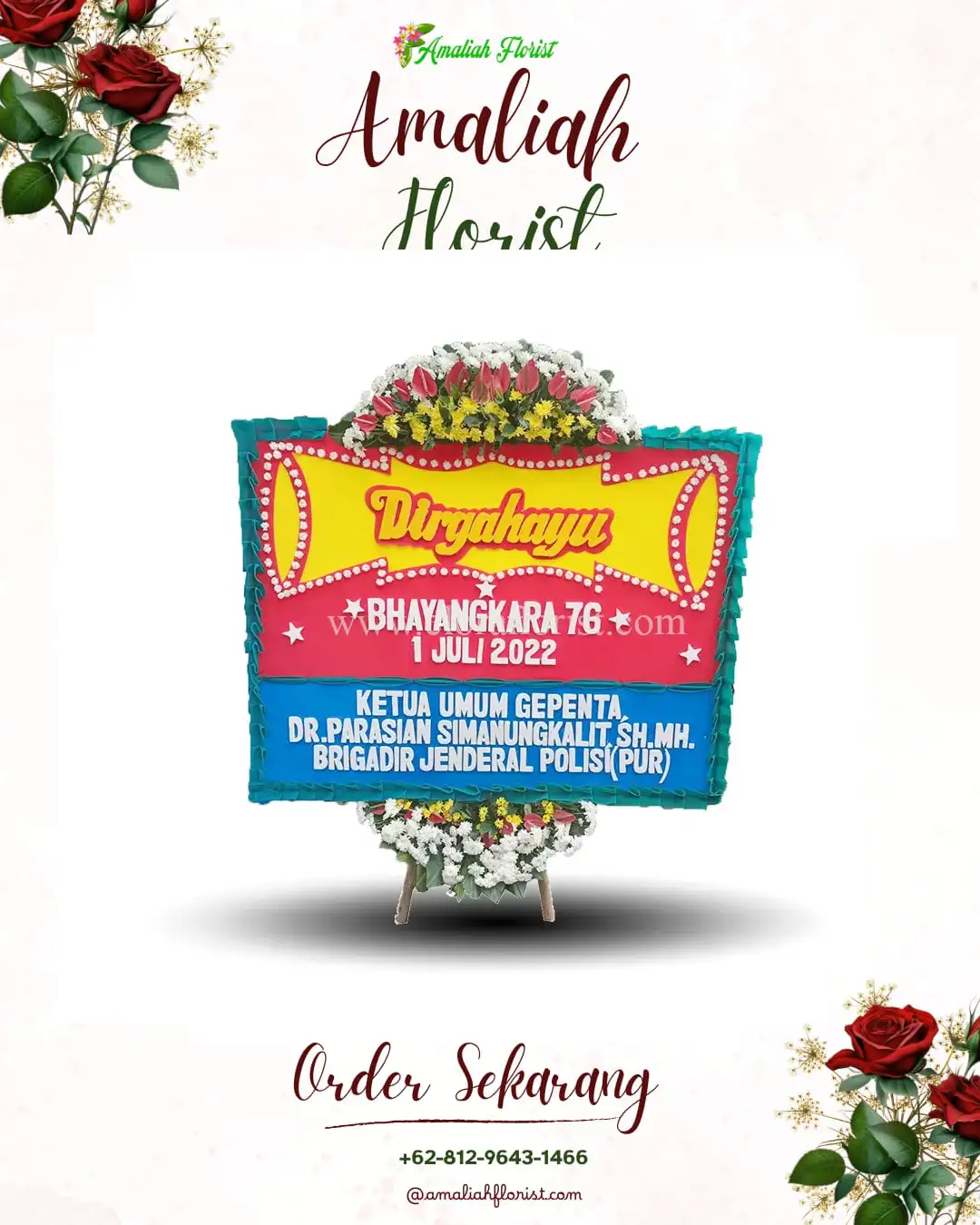 Papan Bunga HUT Ulang Tahun Lidah Wetan